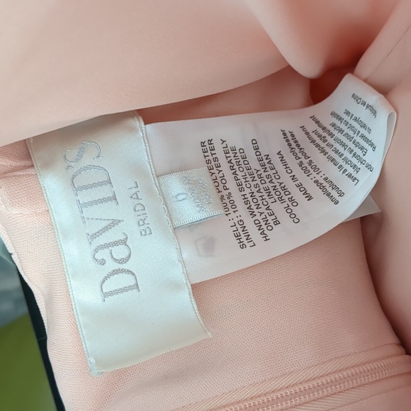 David's Bridal Multi-way Convertible Bridesmaid Dress Size 0 Color Bellini - Picture 5 of 5